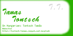 tamas tontsch business card